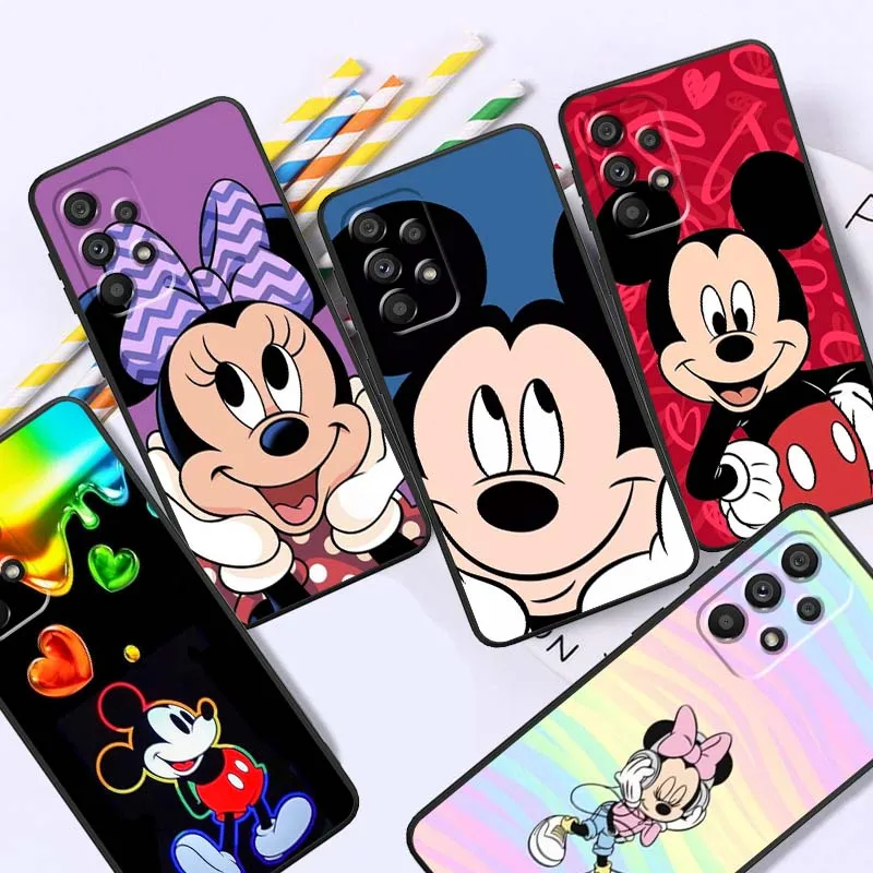 

Disney Minnie Cartoon Cute For Samsung A73 A72 A71 A55 A54 A53 A52 A51 A13 A22 A16 A15 A05s A14 A05 A06 5G Black Phone Case