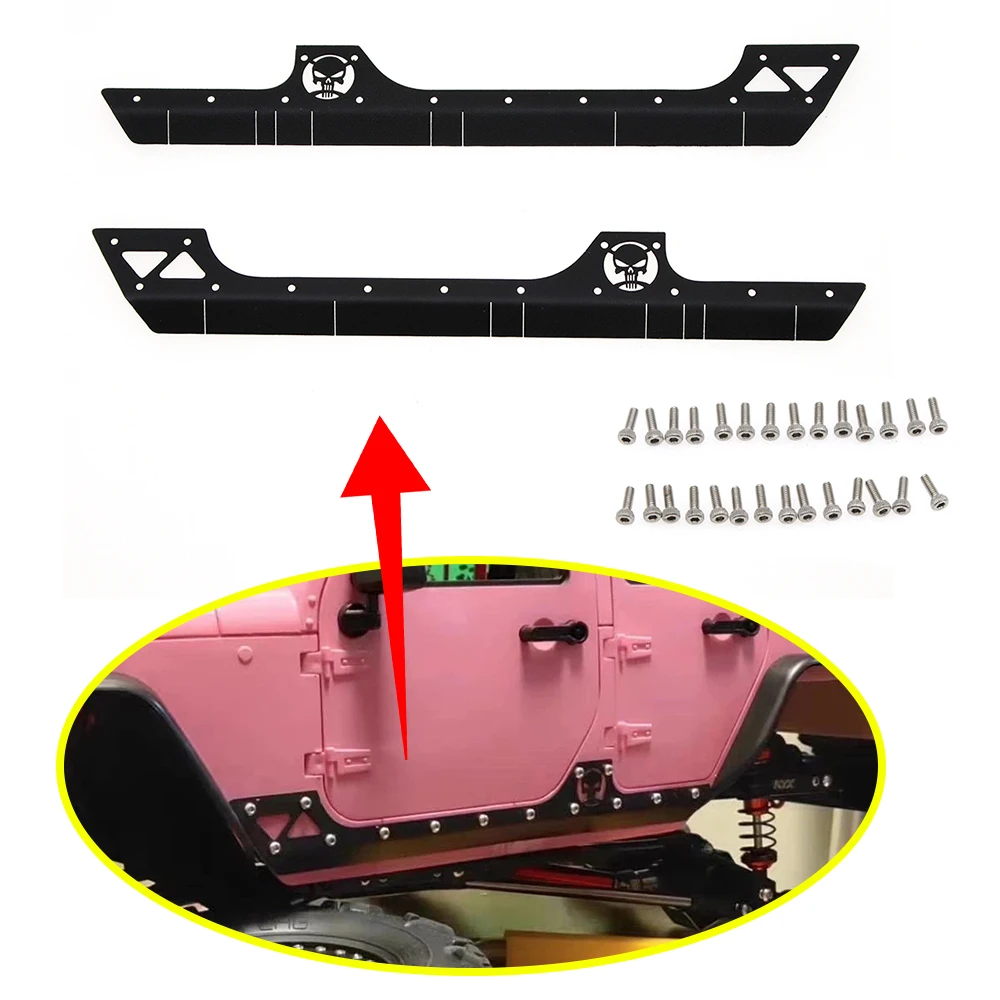 

2pcs Wrangler Side Skirt Surround 313 Wheelbase for RC Simulation Crawler Model Car Axial SCX10 90046 90047 YK4102 YK4103