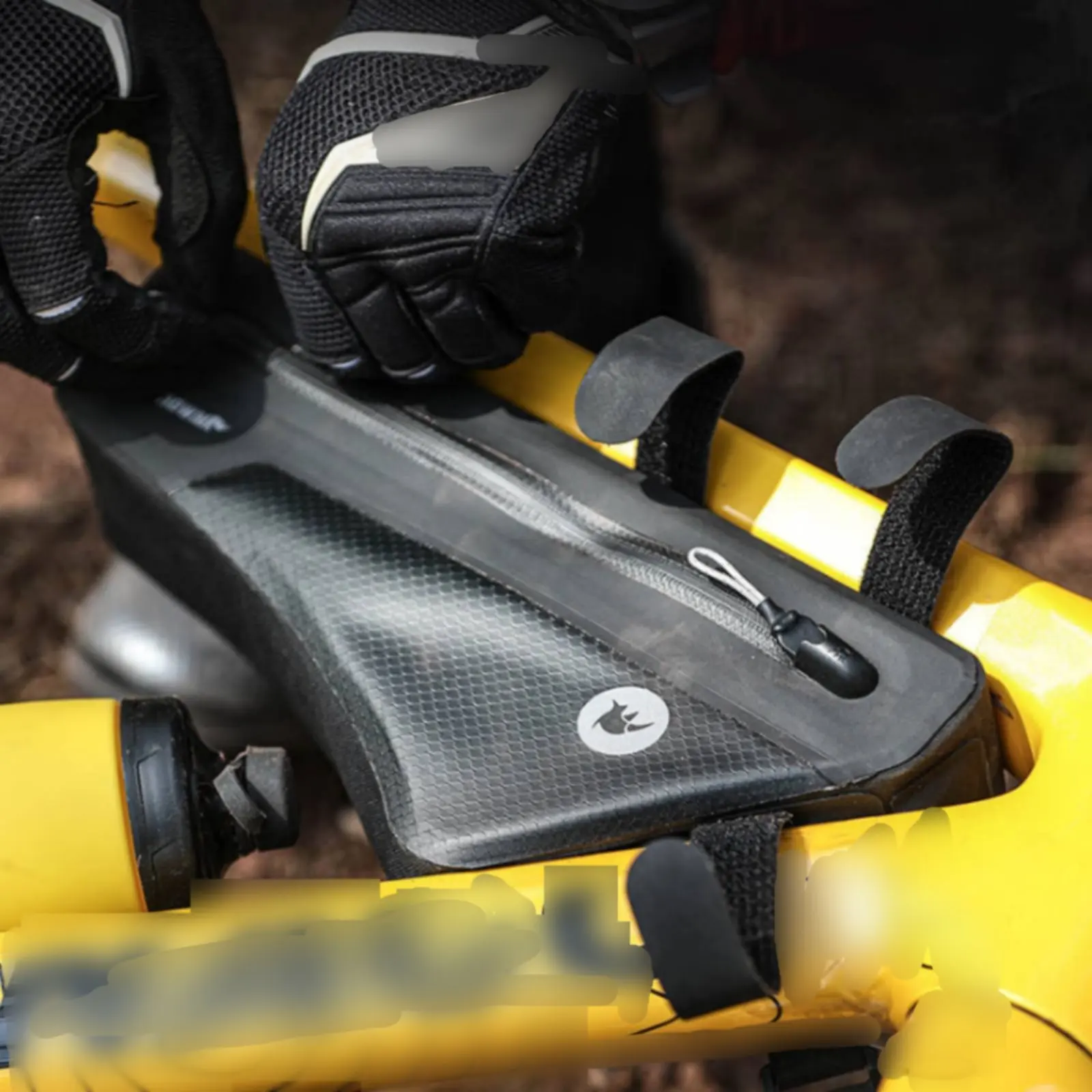 

Triangle Frame Bag Waterproof Bike down Tube Bag Strap on Quick Attach