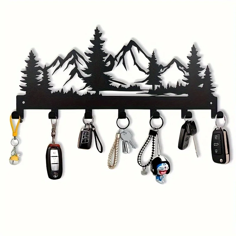Charming Metal Forest Key Hook - Easy Install Wall Mount for Towels, Hats & Purses| Stylish Entrance & Bathroom Decorative