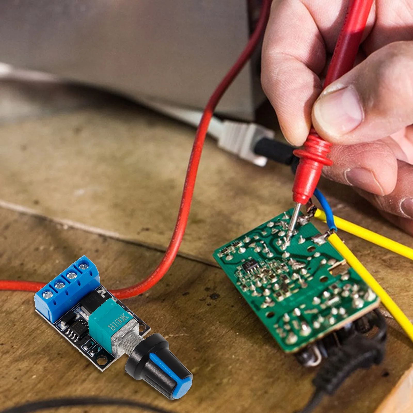 

Dc Motor Speed Controller Adjustable Low Voltage Regulator Controller 5V-16V Pwm Variable Speed Motor Control Driver