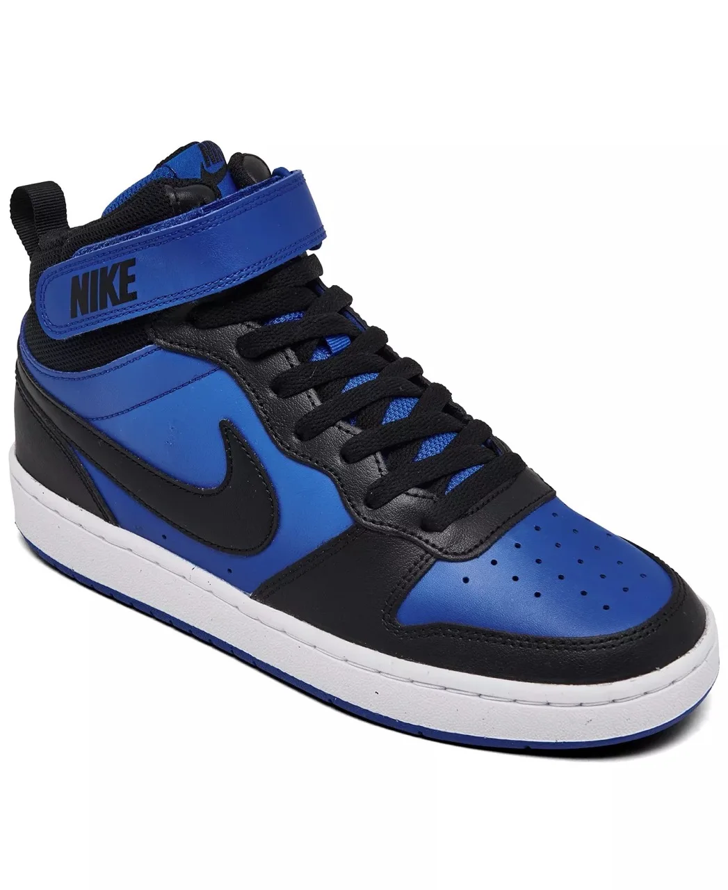 Nike｜Big Boys' Court Borough Mid 2 Fastening Strap Casual Sneakers