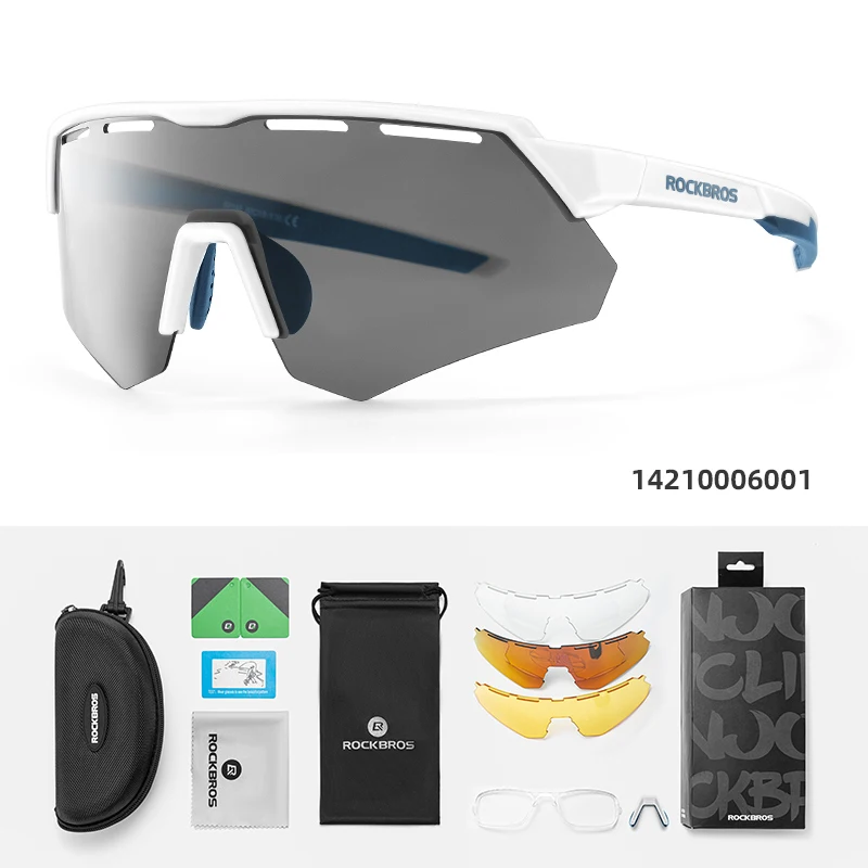 ROCKBROS 4-Lens Cycling Sunglasses Black 3