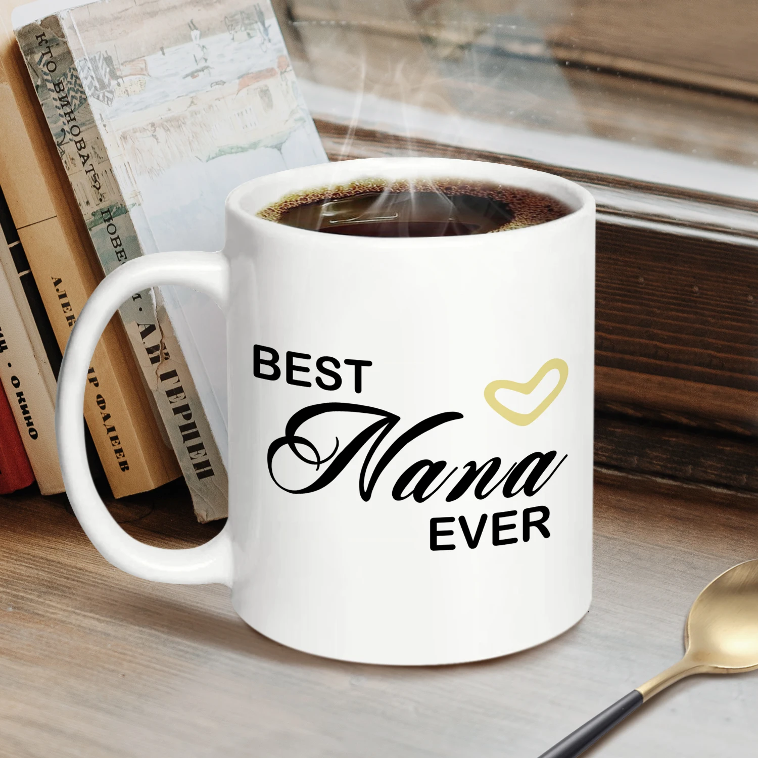 Best Nana Ever Coffee Mug - Funny Gift For Nana,Cool Present For Valentine Day - 11oz Ceramic Coffee Cup Summer Winter Drinkware