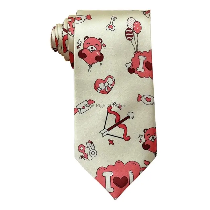 gravata-luxuosa-masculina-com-estampa-e-urso-poliester-leve-com-drapeado-suave-e-confortavel-para-uso-diario