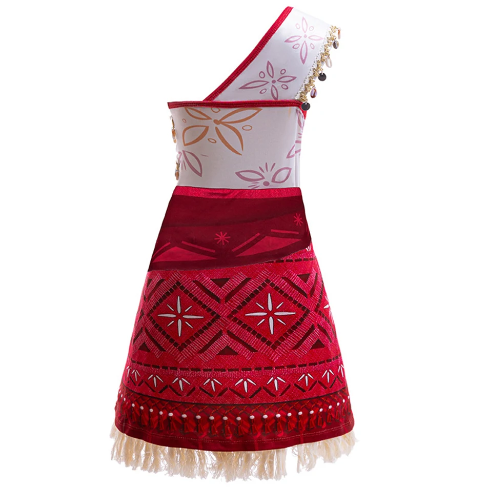 Moana 2 nuevo vestido para niñas, ropa de princesa, vestido de aventura para niños, collar de Vaiana, cerdo, pollito, fiesta de Carnaval, disfraz de Cosplay de verano