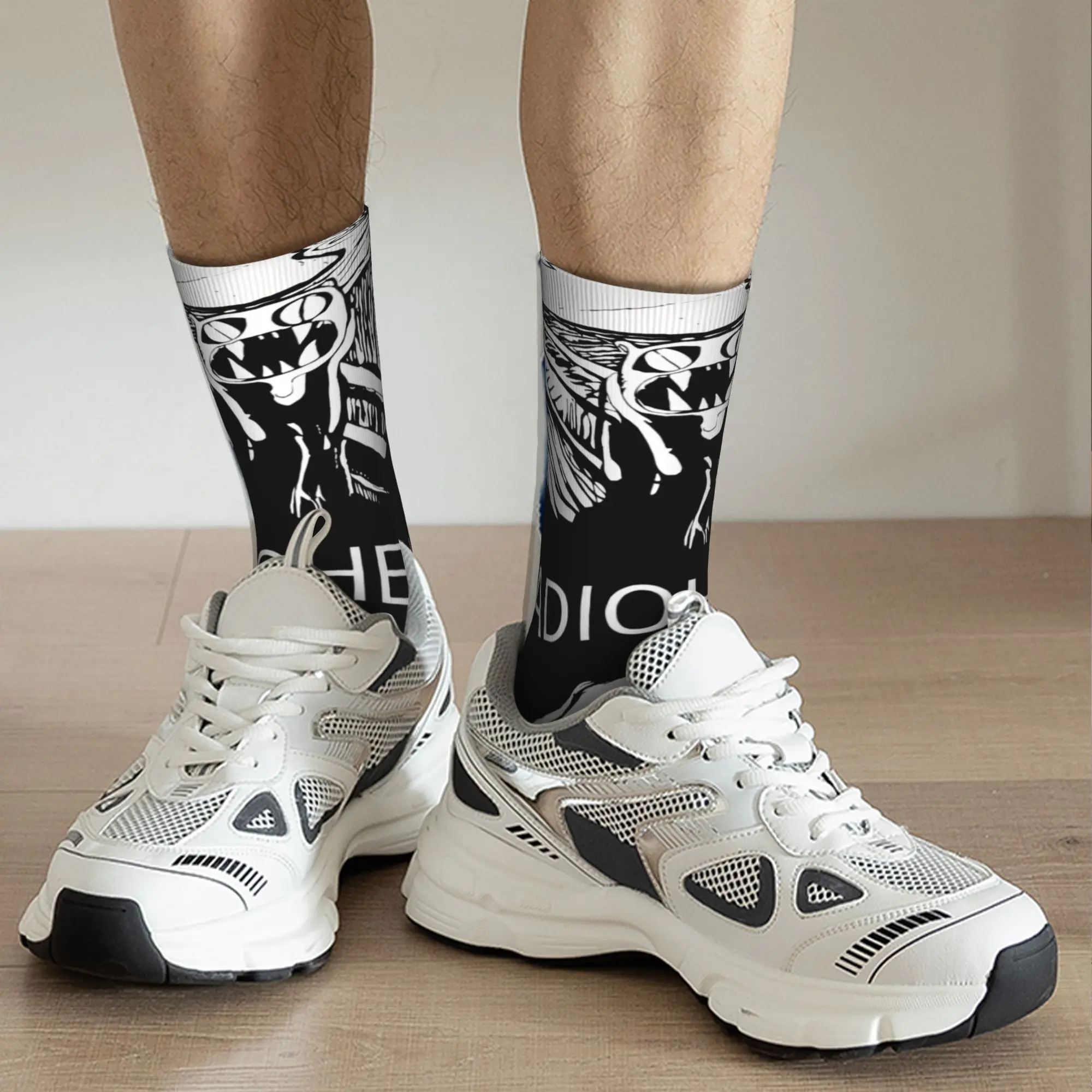 새로운 남성 양말 하라주쿠 라디오헤드 밴드 록 양말 폴리에스테르 스포츠 여성 양말 봄 여름 가을 겨울