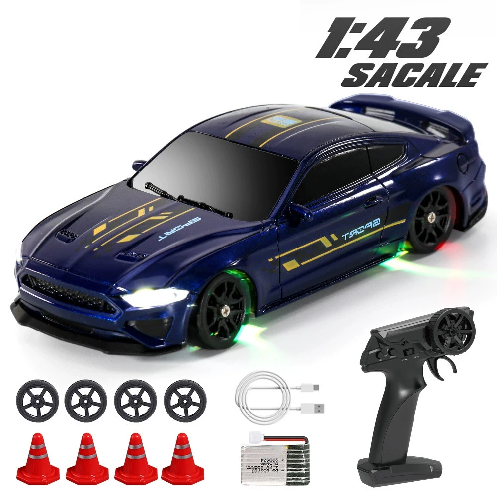 1:43 RC Drift Auto 2.4G 4WD Afstandsbediening Hoge Snelheid Raceauto Desktop Elektrisch Voertuig Model Competitie Speelgoed Jongen Volwassen Geschenken