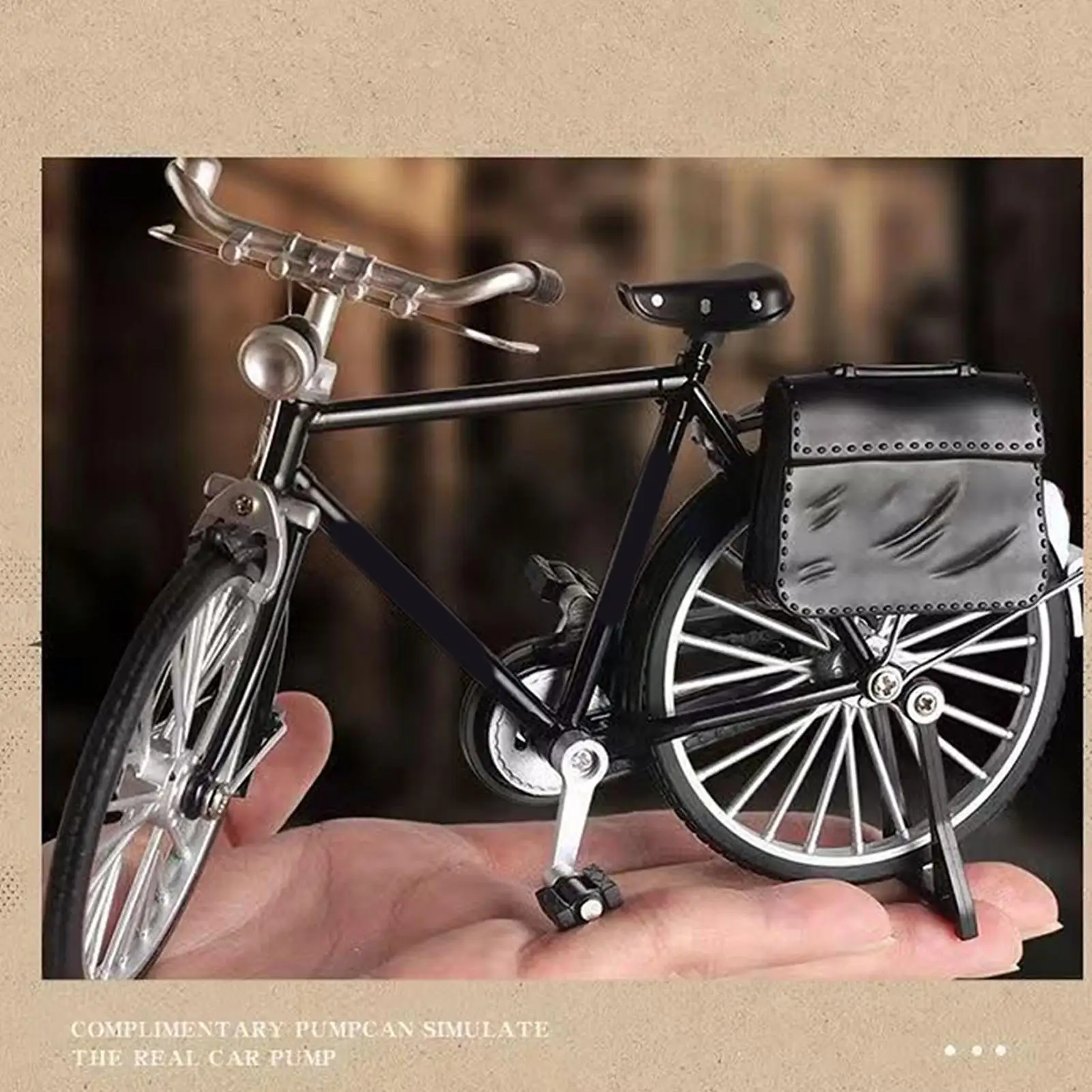 Toy Bike Retro Collectible Aluminum Alloy Mechanical Set Children Bike Models Sets For Kids Collectors Home Office School