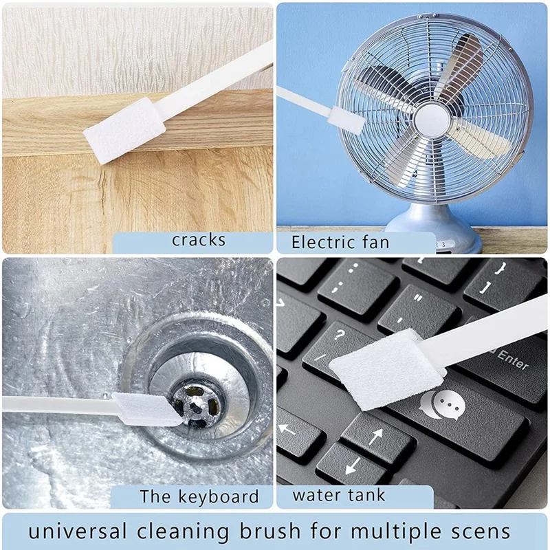 40 Pieces Disposable Crevice Cleaning Brush Crevice Hole Brush Toilet Bowl Brush Window Door Track Space Cleaning Brush