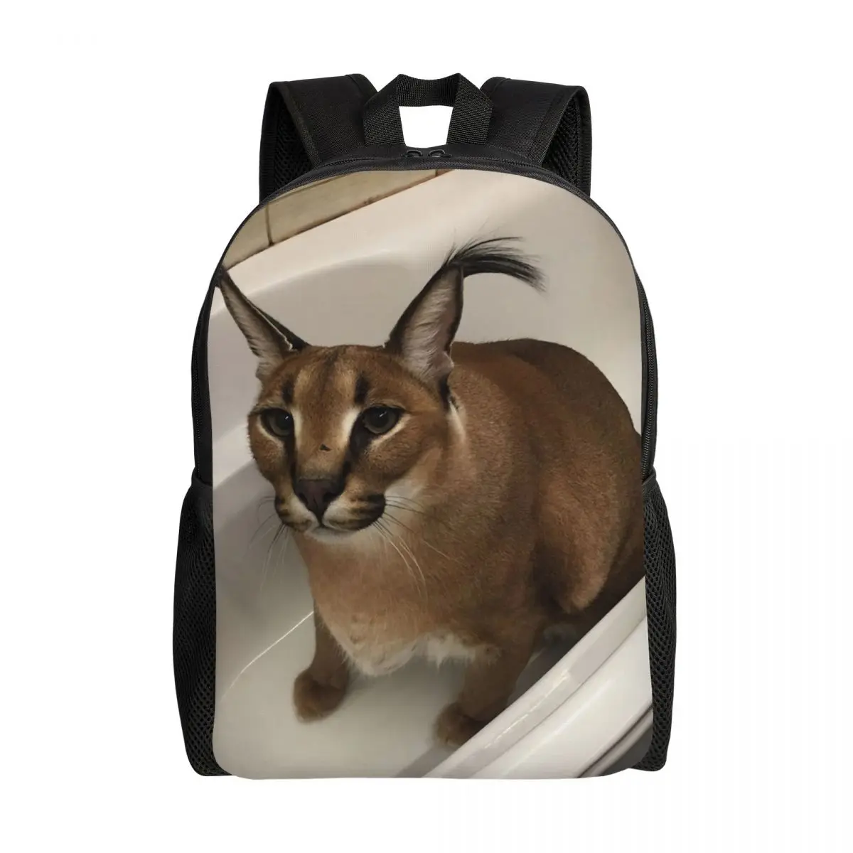 

Custom Floppa Cute Meme Backpacks Women Men Fashion Bookbag for School College Funny Caracal Cat Bags