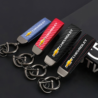 Car Key Ring Pendant Suede Keyring Carbon Leather Keychain For Chevrolet Spark Captiva Cruze Malibu Equinox Trax Camaro Blazer