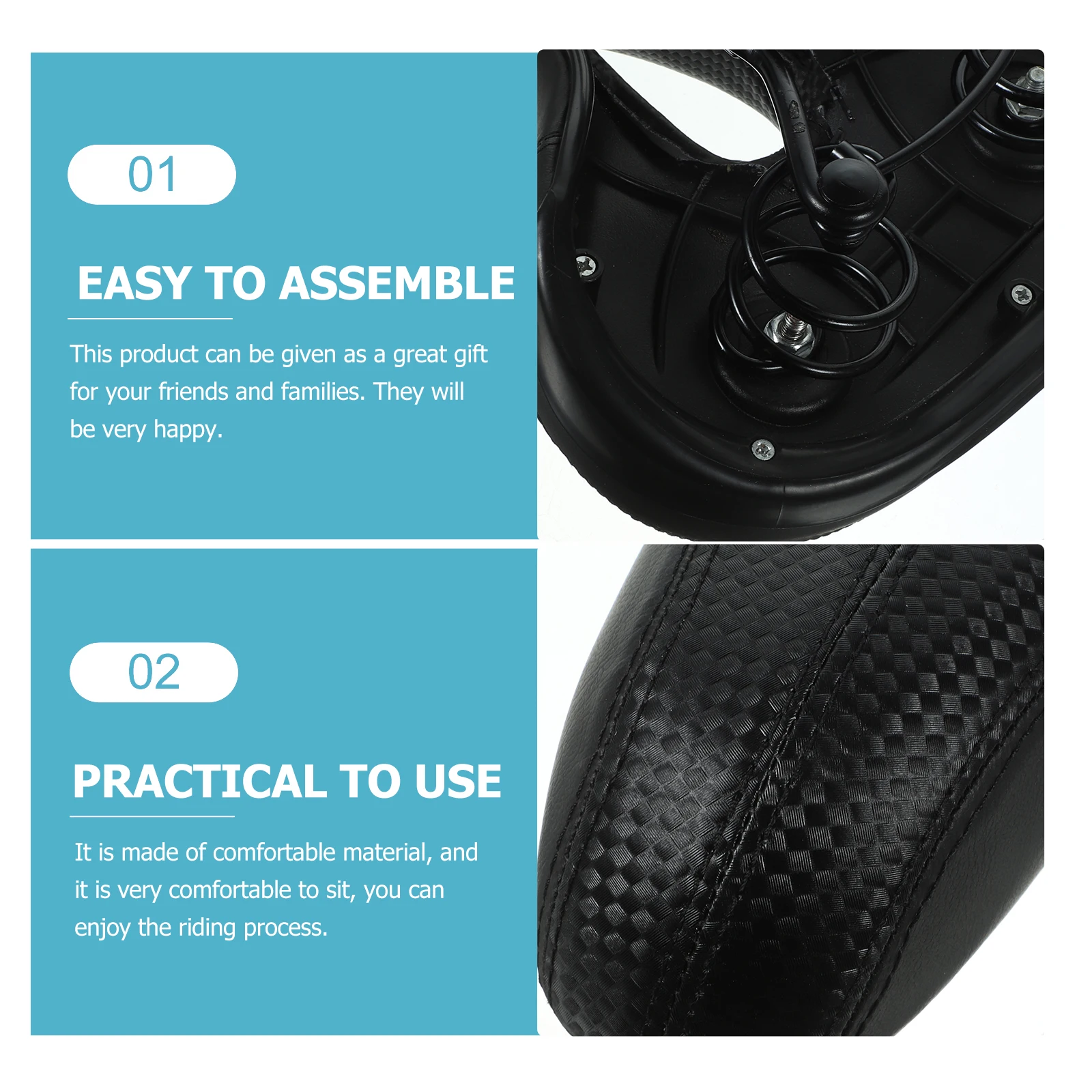 Comfortable Durable Bike Saddle Shockproof Cushion Thick Design for Mountain Road Racing Bikes Outdoor Riding Seat Cushion