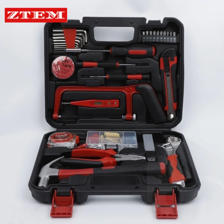 

ZTEM Professional Hand Tool Box Hardware Screwdriver Hammer Expansion Screw Combination Tools Kit Set Woodworking Electric Tool