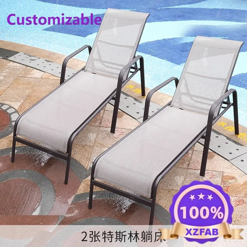 Factory Direct 2026 Top RatedOutdoor swimming pool lounger leisure beach lounger hotel outdoor folding bed lunch break nap chair