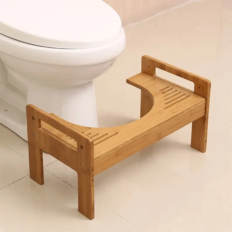 

New Wooden Thicken Toilet Foot Stool Home Crouch Hole Bench Tool Elderly Constipation Assistant Bathroom Potty Step Foot Stool