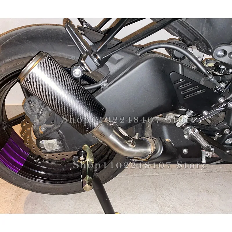 Slip On For Kawasaki ZX6R ZX-6R ZX 6R 636 2009 - 2022 Motorcycle Exhaust Modified Muffler 51mm Mid Link Pipe No Remove Catalyst
