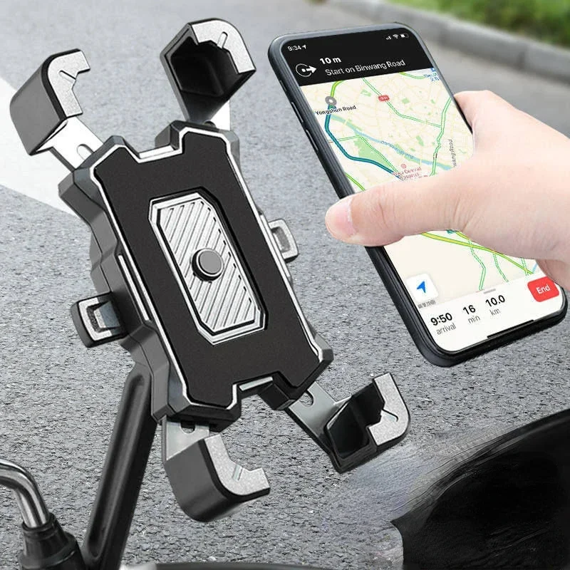 GEFENSI Motorcycle Phone Mount, Bike Mobile Holder, Handlebar Rearview Mirror Clip For Bicycle Scooter, IPhone More 4.8-6.8