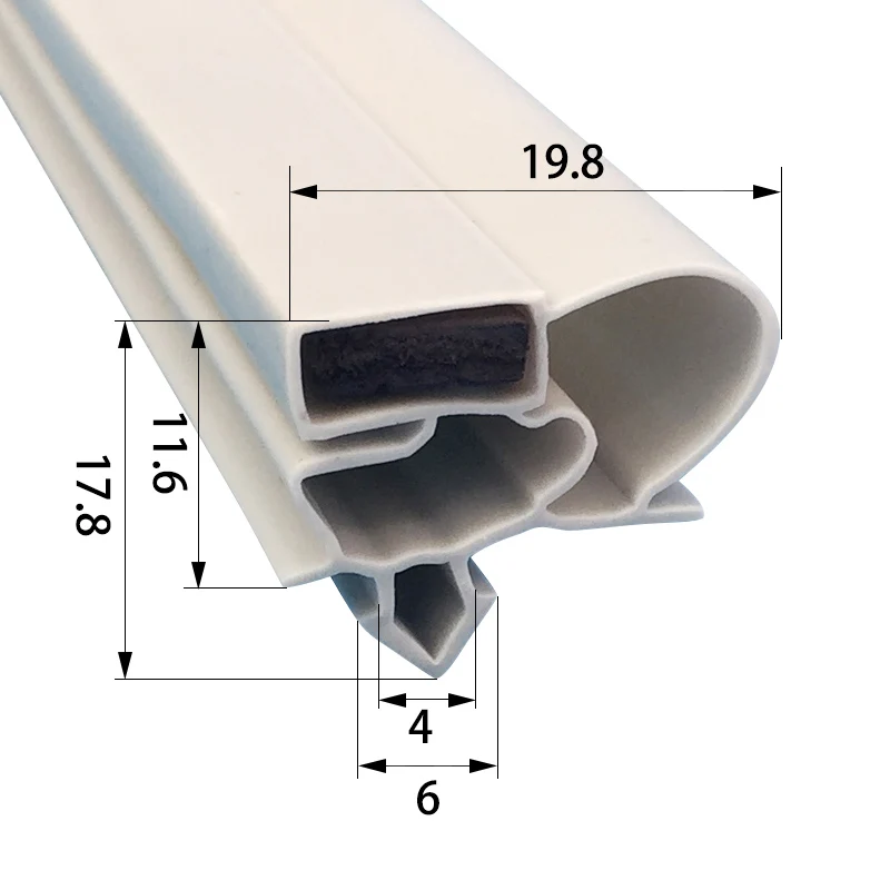 2.5m Long strip uncut delivery refrigerator door seal strip sealing strip