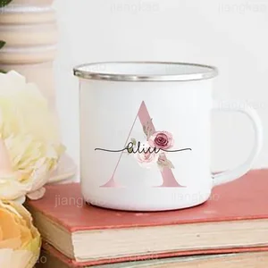 Personalisierte Becher mit anfänglichem Blumennamen, Sonderglas, Tee, Kaffee, heiß 8 Hauptverkaufstasse Schokolade - №6