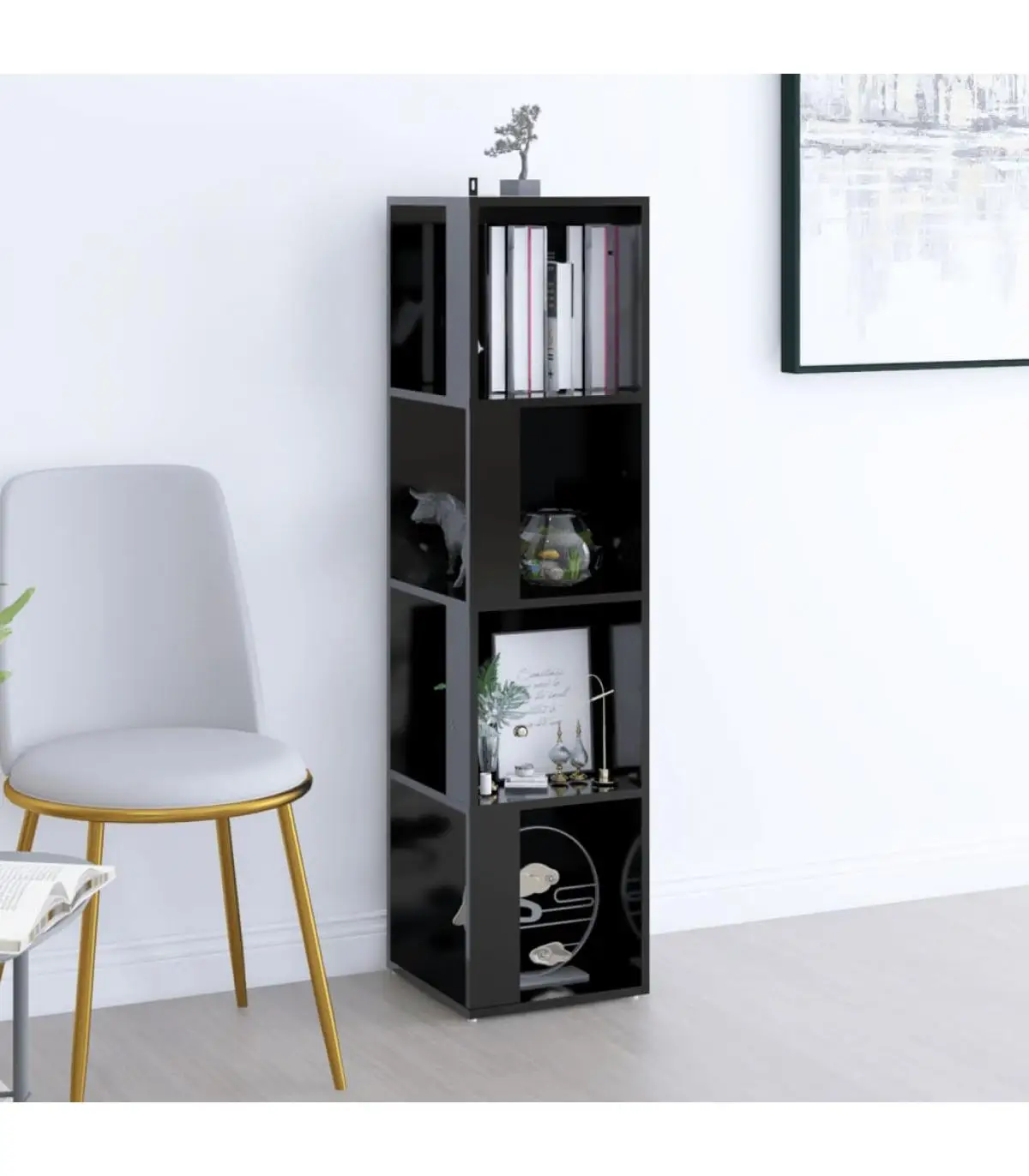 Lockers and storage cabinets corner cabinet chipboard Black 33x33x132 cm