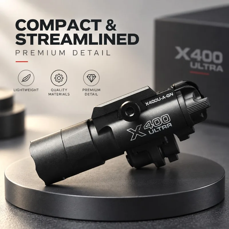 Under‑mount Decor X400 Ultra Light Unit, Nylon Material Compatible with 20‑24mm Rail Hobby Kit
