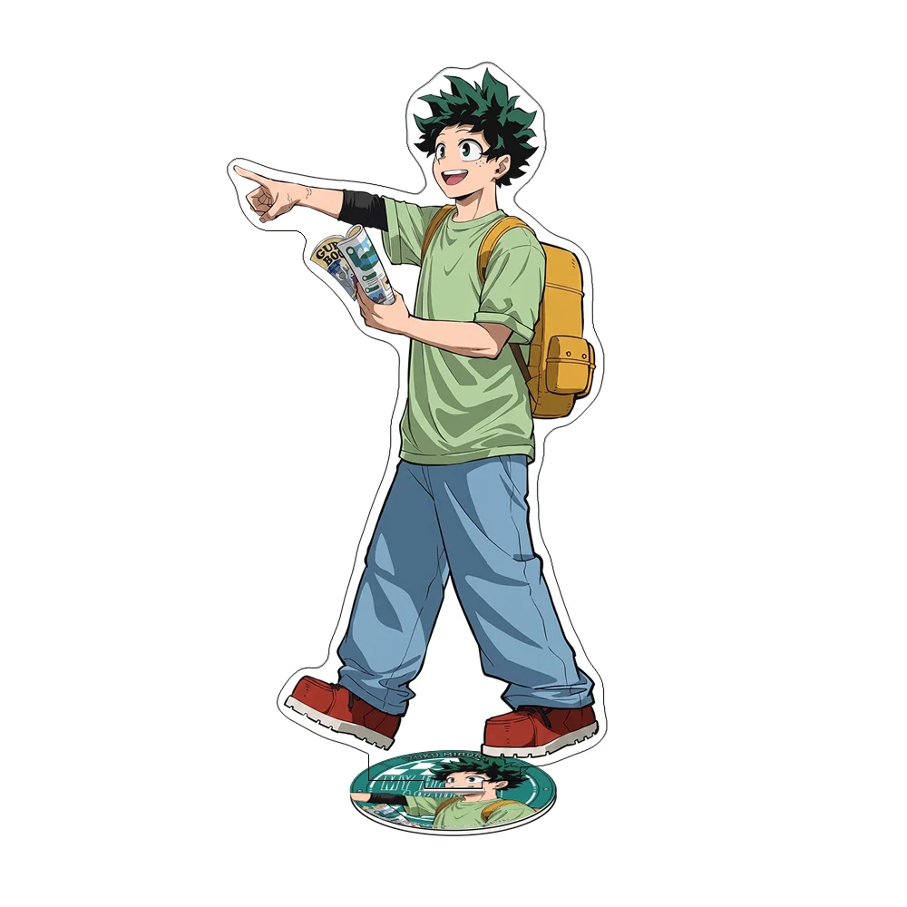 Anime My Hero Academia Izuku Midoriya Katsuki Bakugo 15CM Double Sided Cute Acrylic Stand Keychain Desk Decor Collect Fan Gifts