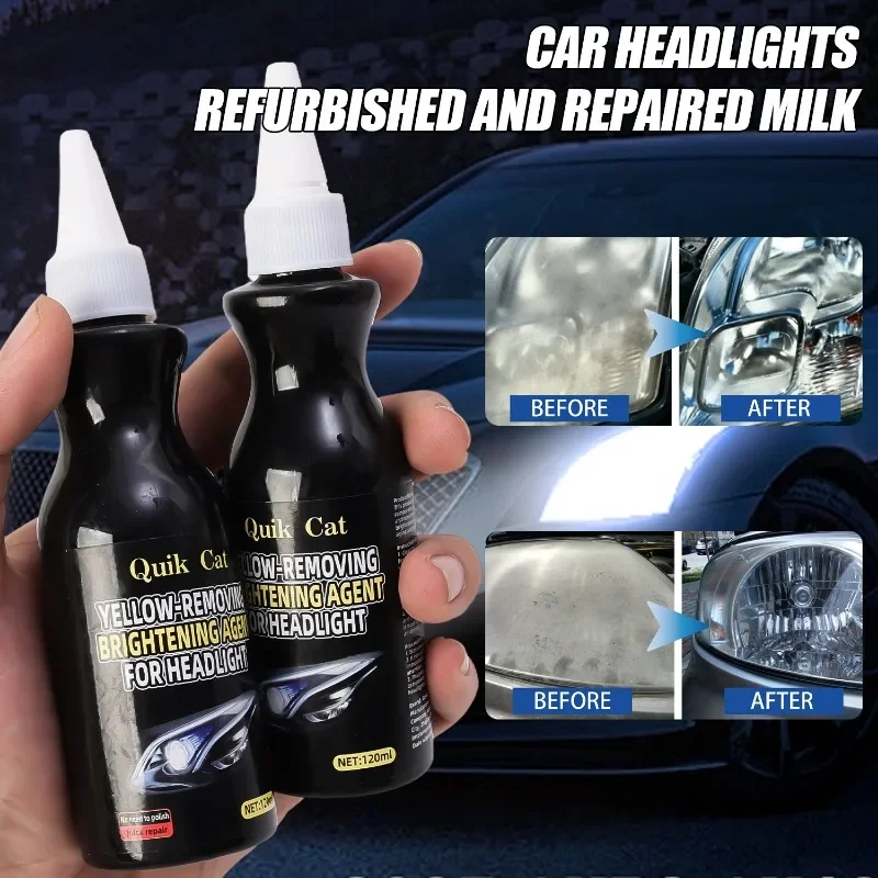 120ml Car Headlight Restoration Polishing Kits Headlamp Repair Kits Car Light Polish Cleaning Paste Auto Paint Refurbish Agent