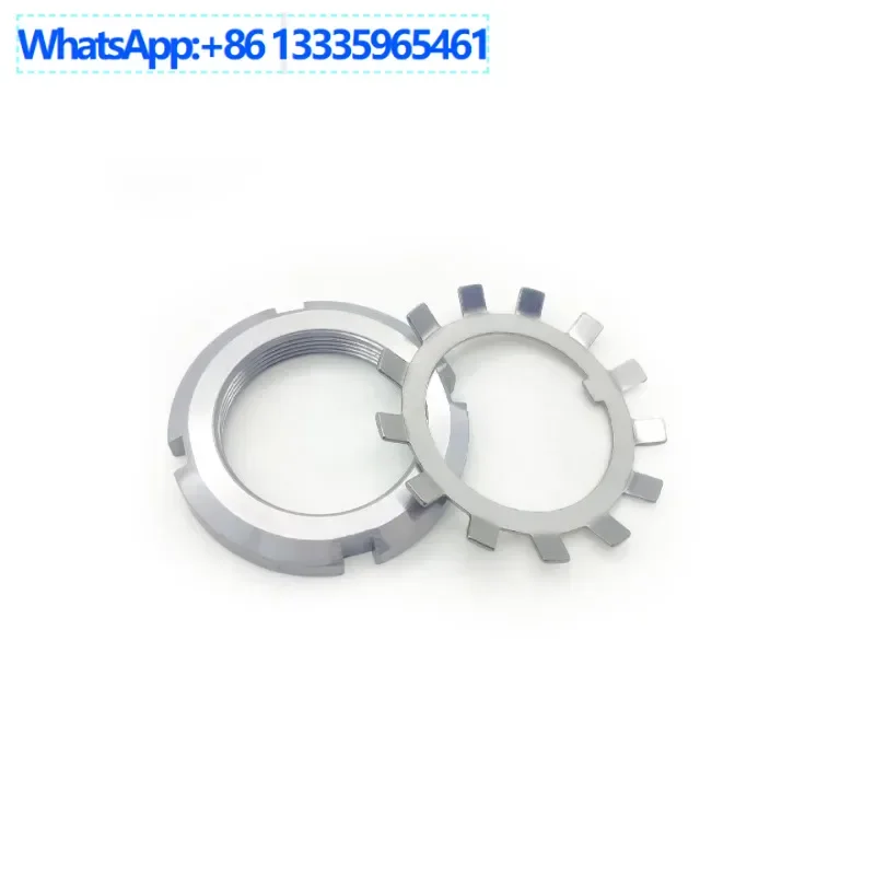 

50PCS Bearing Steel Locking Round Nut KM08 Slotted Round Nut Sun Stop Washer MB08 Maintenance Free