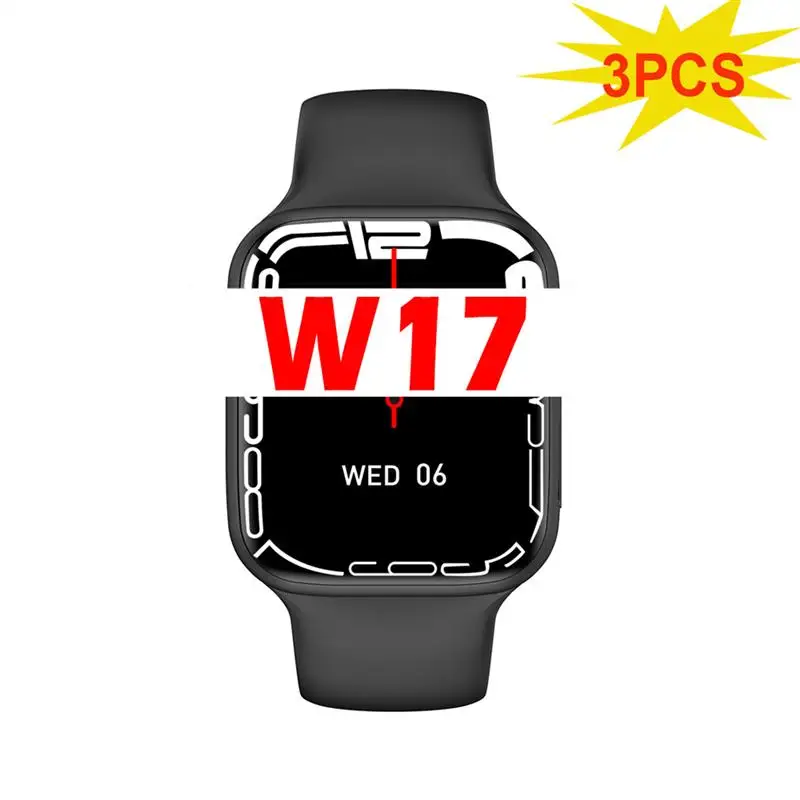 Top! 3 pièces IWO W17 montre intelligente 1.9 pouces plein écran montre intelligente série 7 45MM Bluetooth appel traqueur de fréquence cardiaque traqueur de sommeil PK