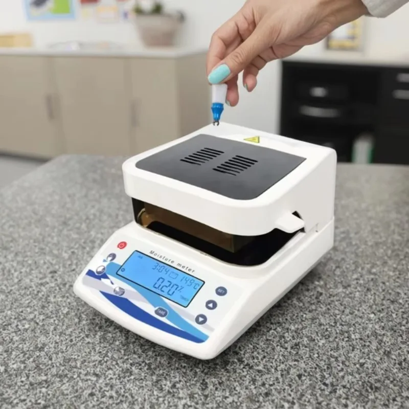 Halogen RS232 Electronic Moisture Meter  Rapid Heating Grain Moisture Balance  with Printer