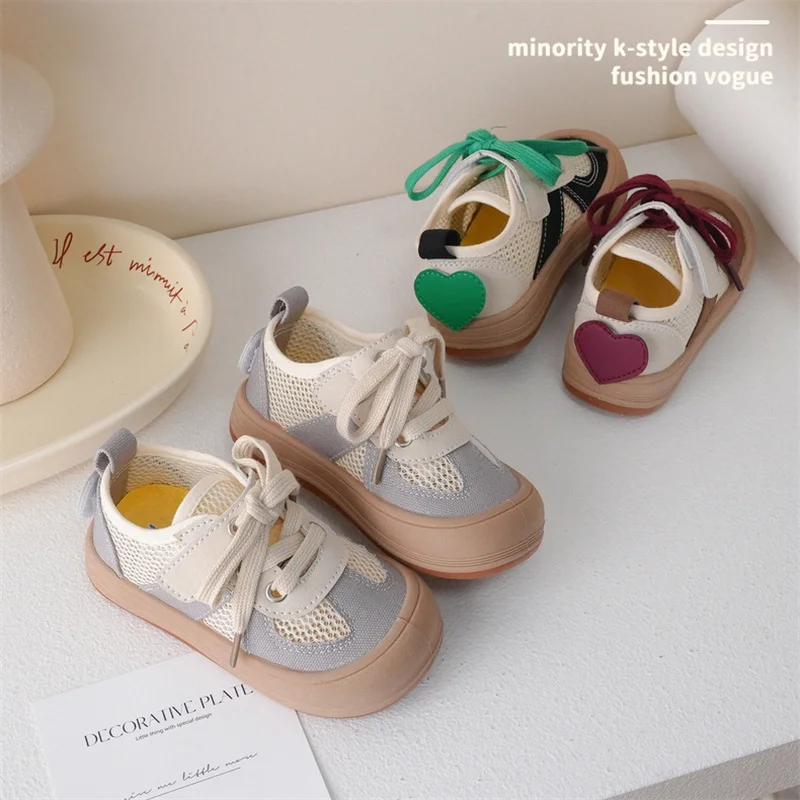 Children Canvas Shoes Spring&Autumn Girls Patchwork Low Top Canvas Shoes Boys Hook-loop Soft Sole Trainers Shoes Size22-31