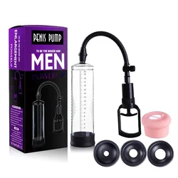 Pompe à pénis sous vide pour pompe à pénis, vergrot masculin, amélioration de l'érection, pompe à bite, mastyljaune, entraîneur de pénis, jouets sexuels pour homme