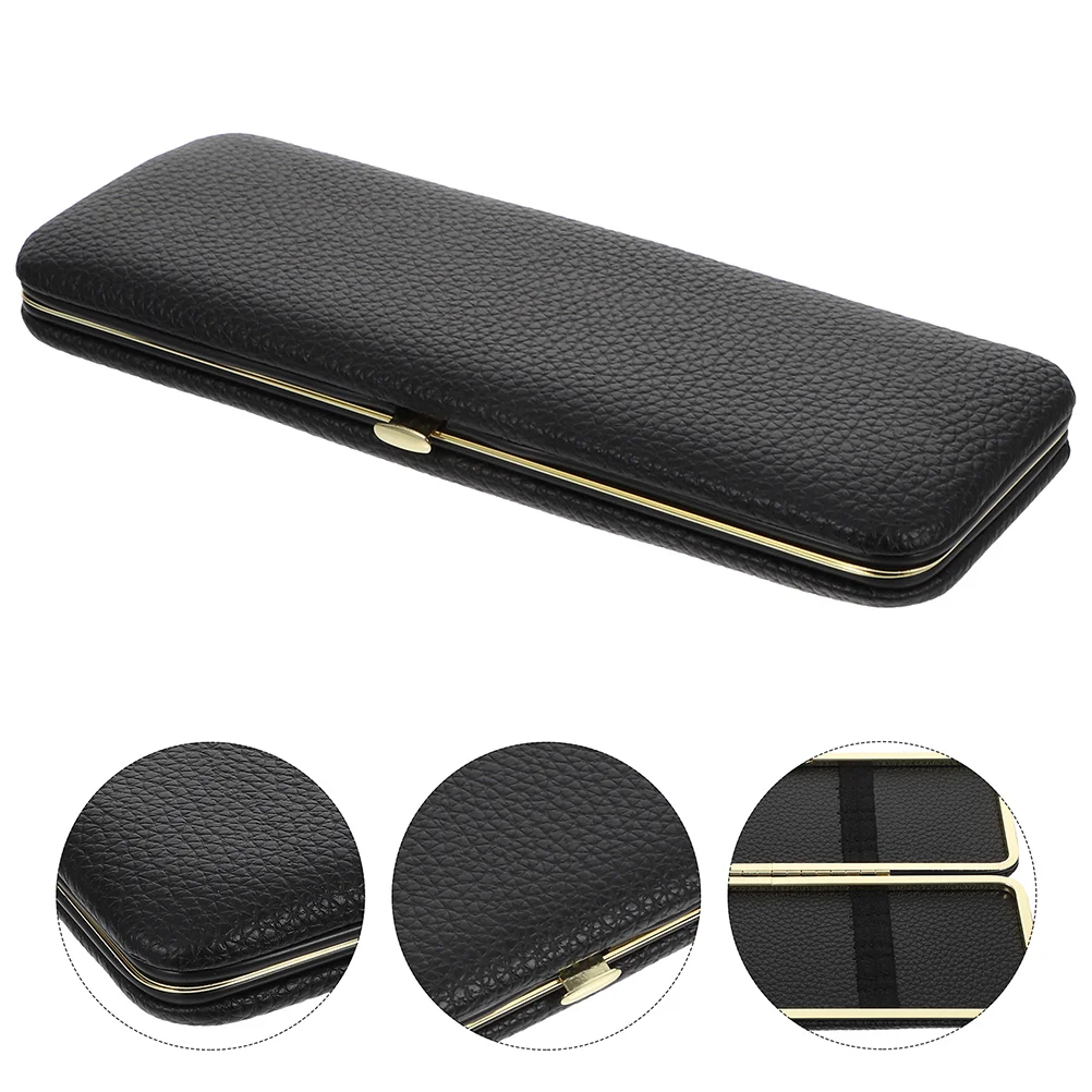 

2 Pcs Beauty Box Magnetic Tweezers Storage Case Lash Holder Holders PU Makeup Tool Container