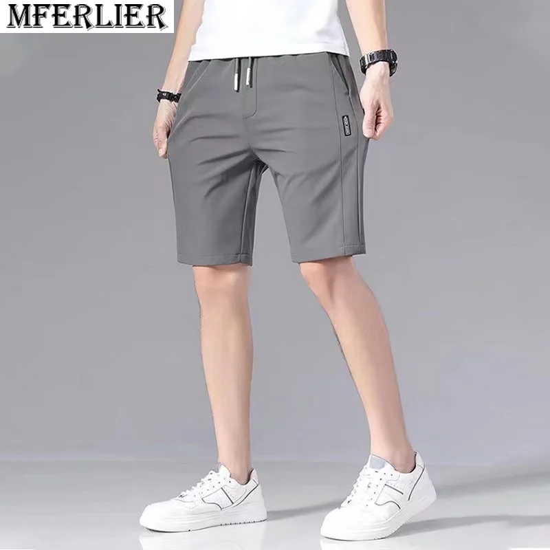 Short de sport à séchage rapide pour hommes, vêtement d'été, de plage, élastique, léger, ample, simple, vert, 5XL