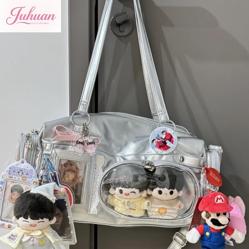 

2025 New Japanese Two-dimensional Comic-Con Ltabag JK Uniform Transparent Pain Bag Large Capacity Tote Bag Shoulder Armpit Bag