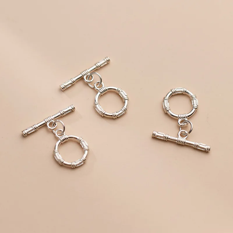 925 Sterling Silver Toggle Clasps Hook Fit Bracelets Necklace Findings High Quality Silver Connectors For Fancy Jewelry Making