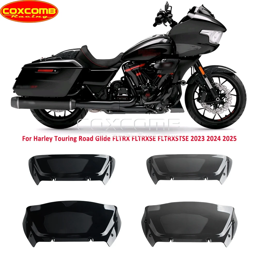 زجاج أمامي هدية للدراجات النارية لدراجة Harley Touring Road Glide FLTRX 117 CVO FLTRXSE FLTRXSTSE 121 6 "9" الزجاج الأمامي 2023-2025
