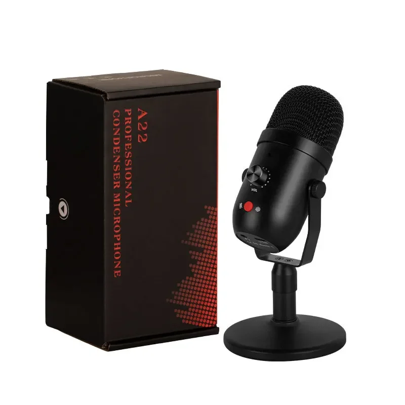 Micrófono de condensador USB, grabación en vivo de juegos de computadora, grabación de voz móvil, micrófono inteligente con cancelación de ruido tipo c