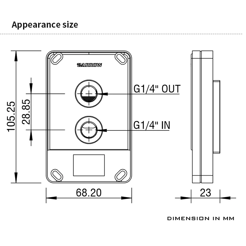Barrow OLED Monitoring CPU Water Block Serve For AM5/AM4/AM3+/AM3/FM2 Processor Cooling Cooler,+5V 3pin,White Black,LTPCA-04N