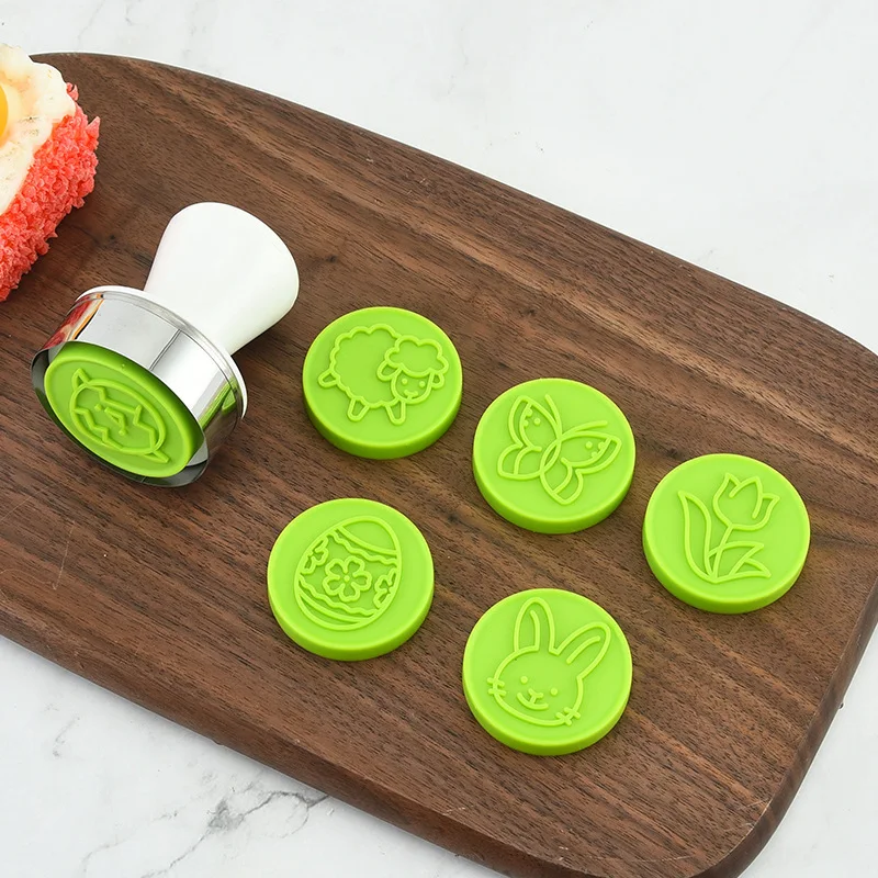 Plastic Cookie Mold Set, 6Pc per Set, Cookie Stamps, Christmas and Easter Cookie Molds, 340 Stainless Steel Home Baking Tools