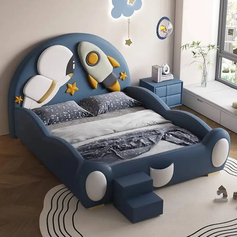 Cheap Storage Kids Beds Simple Luxury Safety Wooden Custom Kids Beds Single Design Modern Lit Pour Enfants Furniture Home
