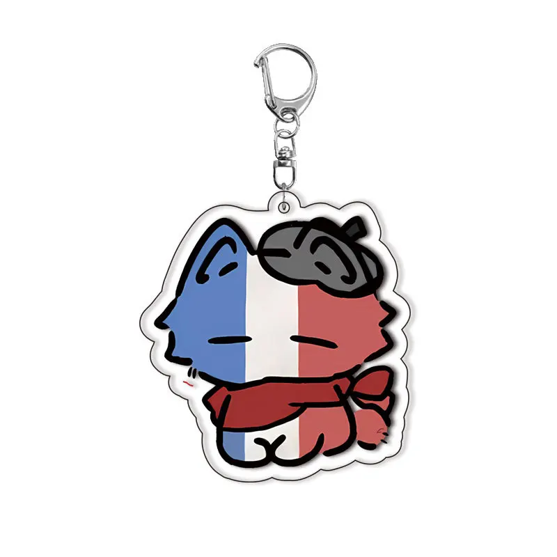 Anime Country Humans Cosplay Keychain Accessories Cartoon Pendant Christmas Gift