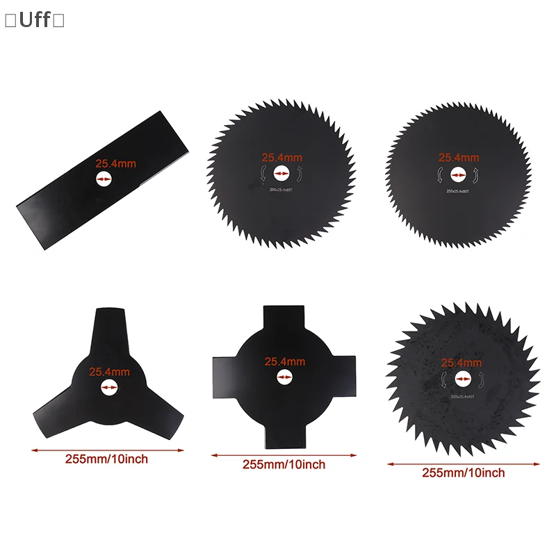 [UF74] 255mm (10Inch) Manganese Steel Lawn Mower Blade Aperture 3/4/8/40/60/80 Tooth Cutting Plate Accessories