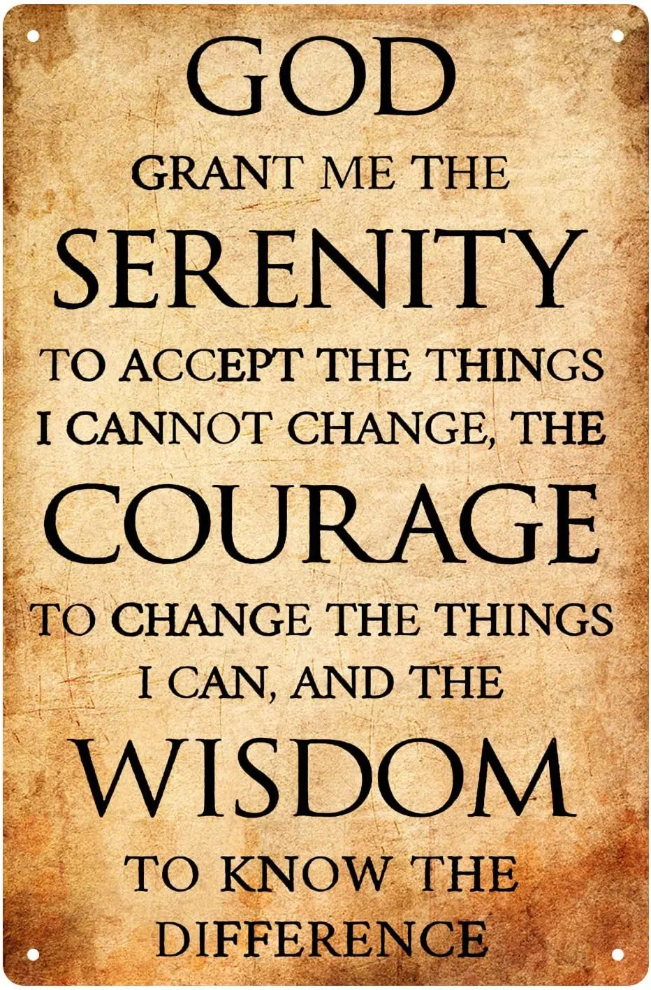 god grant me the serenity tin sign Vintage metal signs Christian Wall Art Prayer es