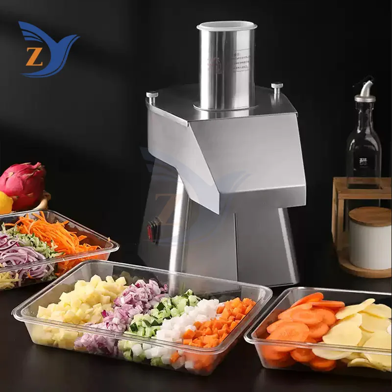 

Slicing Dicing Machine ZY-812 Commercial Vegetable Fruit Mango Pineapple Feed Port Radish Potato Both Soft and Hard Ingredients