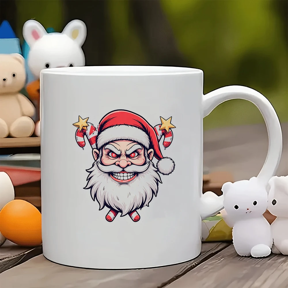 

11oz Cup + Santa Claus Cartoon Sticker + Christmas Gift - Kids Water Bottle Family Office Coffee Cup