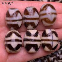 1pc Natural Tibetan Agated Onyx Dzi Beads Oval 17x21mm Lucky Beads For Jewelry Making Diy Necklace Bracelet Bead