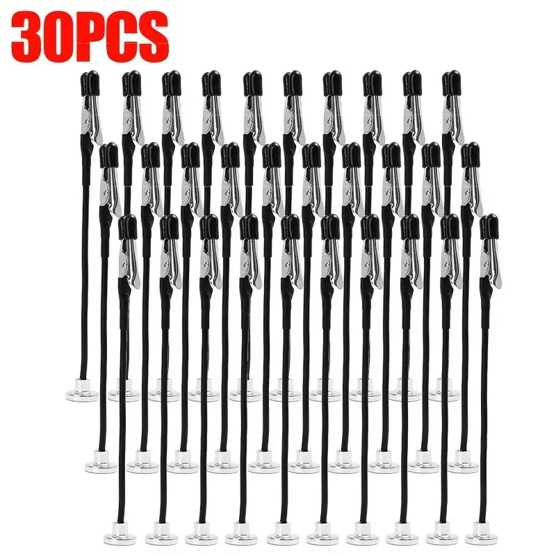50/1x Magnetische Alligator Clip Flexibele Elektrische Test Krokodil Clips DIY Notitie Kaart Klem Foto Clips Display Stand Base Houder