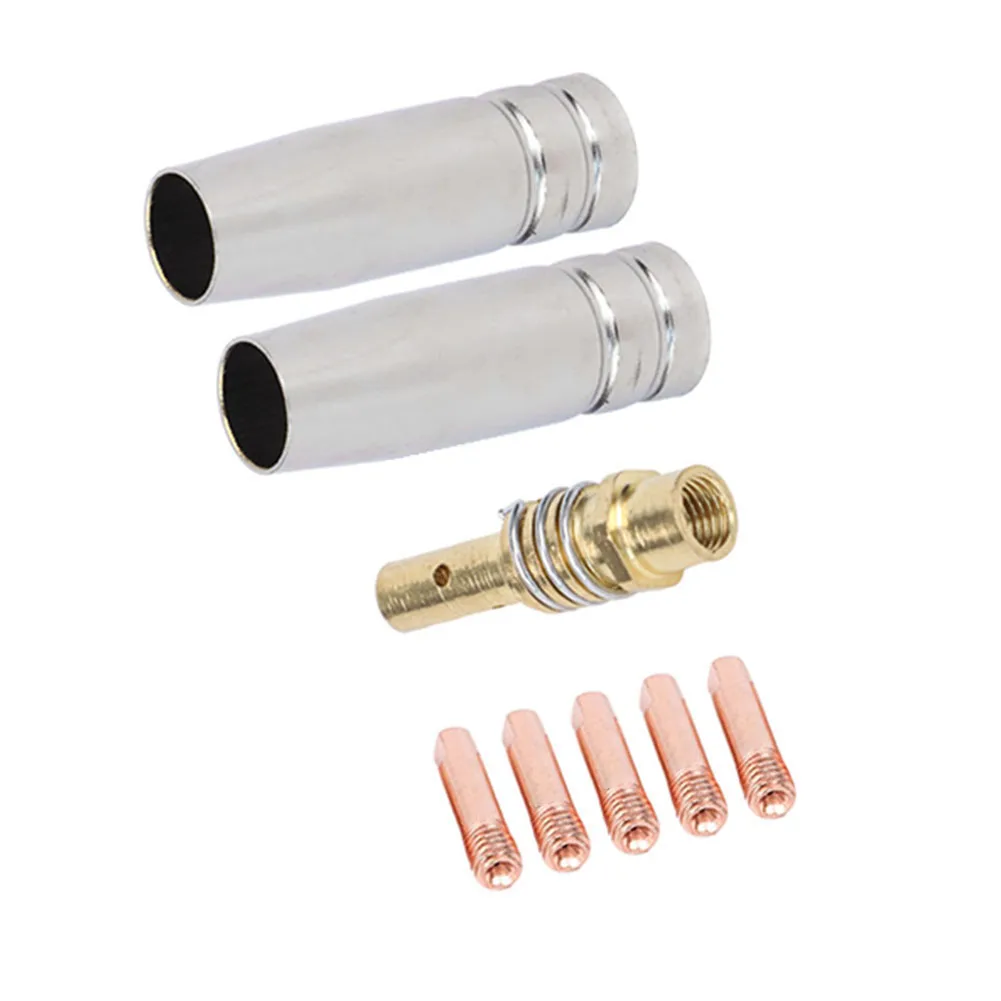 8PCS Welding Accessory Kit for mig for welder For 15AK with 1 0mm Copper for contact Tips for m6 Gas Diffuser for MB for mig 200